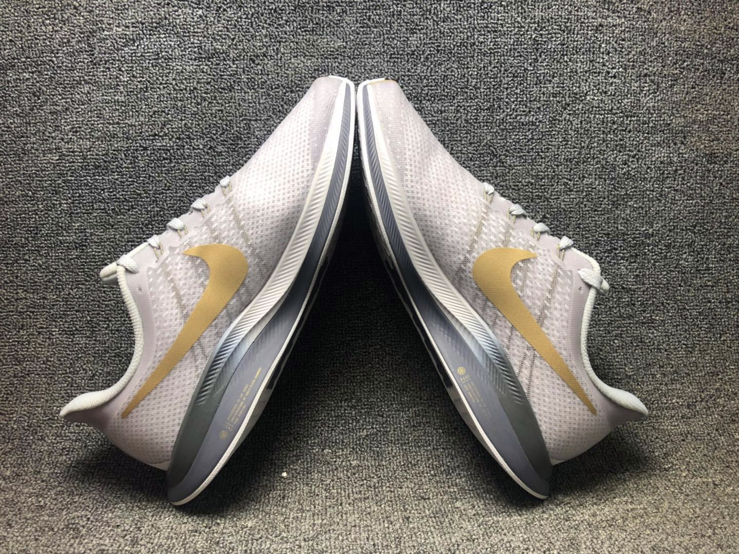 Men Nike Zoom Pegasus Turbo Grey Gold Running Shoes - Click Image to Close